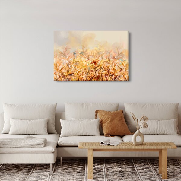 Slika - Listje v jesenskih barvah, oljna slika (90x60 cm)