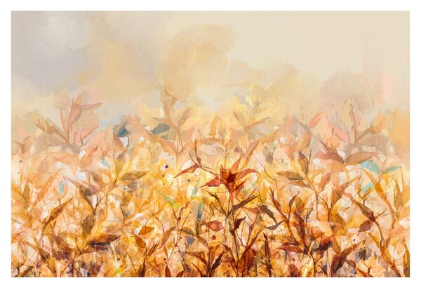 Slika - Listje v jesenskih barvah, oljna slika (90x60 cm)