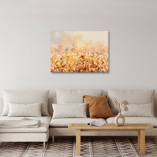 Slika - Listje v jesenskih barvah, oljna slika (70x50 cm)
