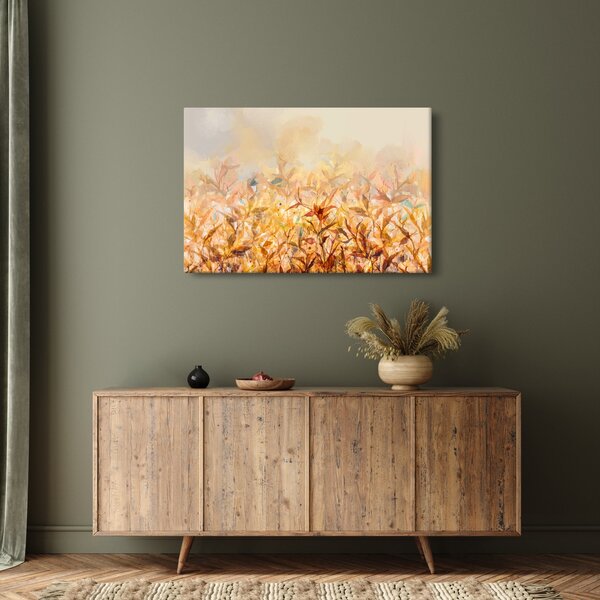 Slika - Listje v jesenskih barvah, oljna slika (90x60 cm)