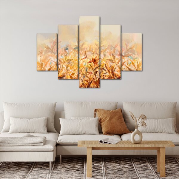 Slika - Listje v jesenskih barvah, oljna slika (150x105 cm)
