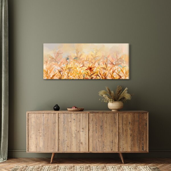 Slika - Listje v jesenskih barvah, oljna slika (120x50 cm)