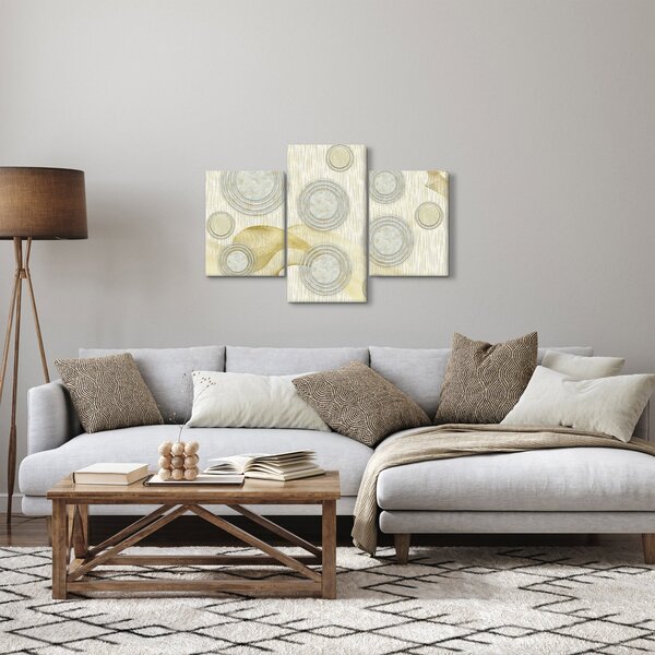 Slika - Abstrakcija, marmorni krogi (90x60 cm)