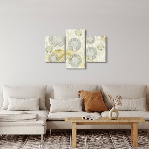 Slika - Abstrakcija, marmorni krogi (90x60 cm)