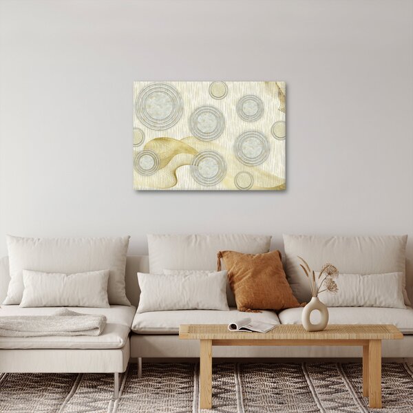 Slika - Abstrakcija, marmorni krogi (70x50 cm)