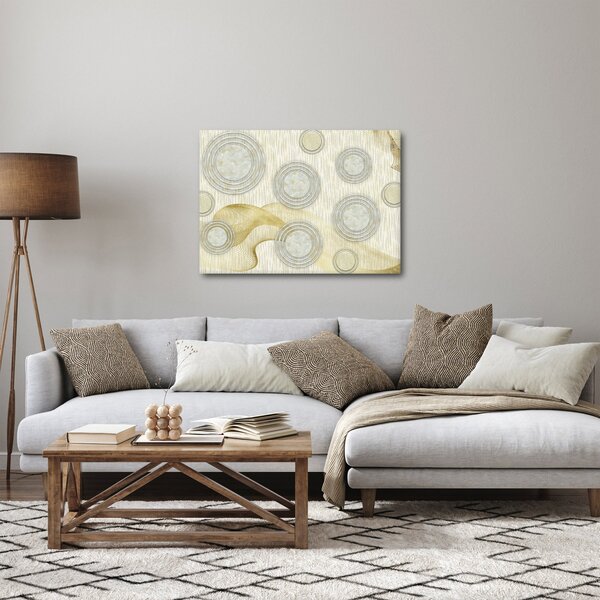 Slika - Abstrakcija, marmorni krogi (70x50 cm)