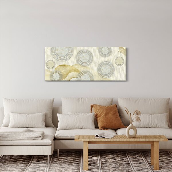 Slika - Abstrakcija, marmorni krogi (120x50 cm)