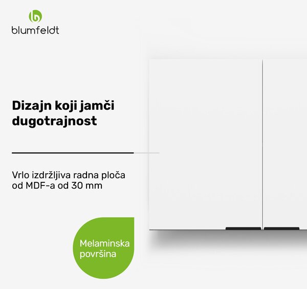 Blumfeldt WoodVista visoki ormarić, Soft Close, aluminijske ručke, održivi materijali