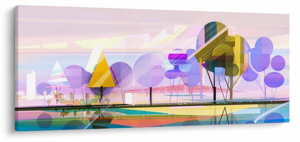 Slika - Abstrakcija, pokrajina (120x50 cm)