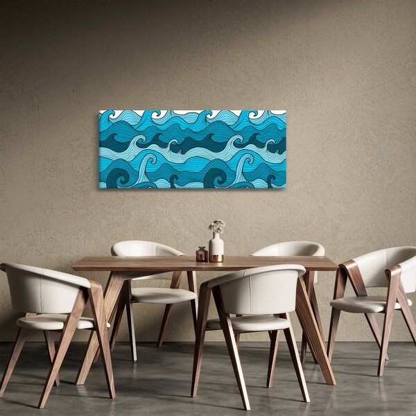 Slika - Abstrakcija, morje (120x50 cm)