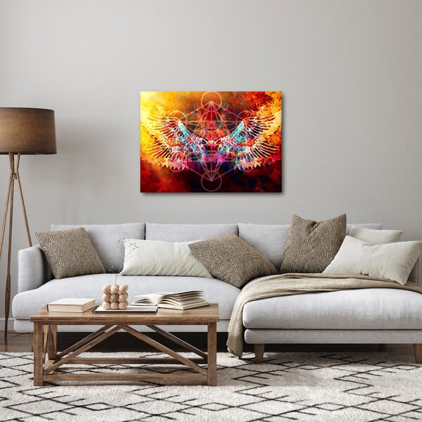 Slika - Merkaba s krili, abstrakcija (70x50 cm)