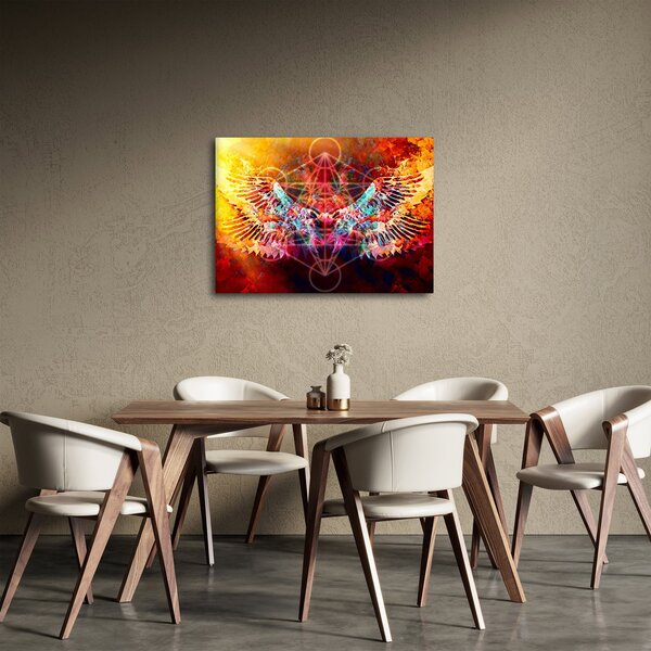 Slika - Merkaba s krili, abstrakcija (70x50 cm)