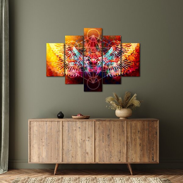 Slika - Merkaba s krili, abstrakcija (150x105 cm)
