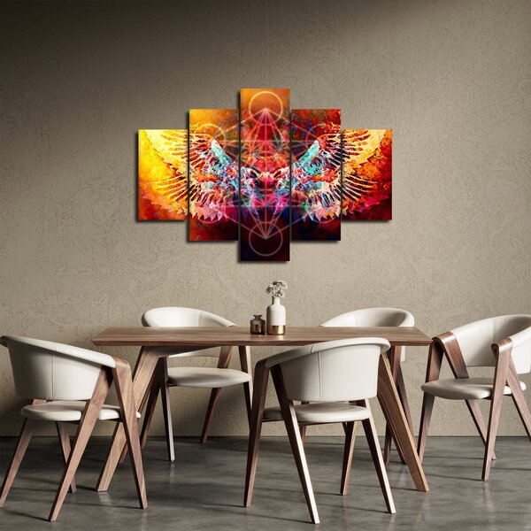 Slika - Merkaba s krili, abstrakcija (150x105 cm)