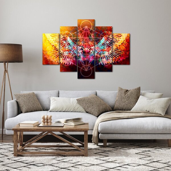 Slika - Merkaba s krili, abstrakcija (150x105 cm)