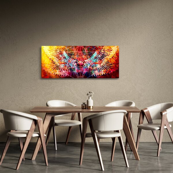 Slika - Merkaba s krili, abstrakcija (120x50 cm)