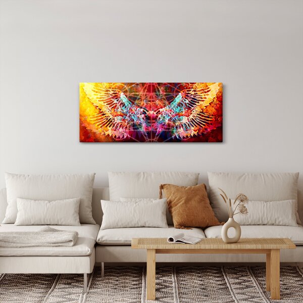 Slika - Merkaba s krili, abstrakcija (120x50 cm)