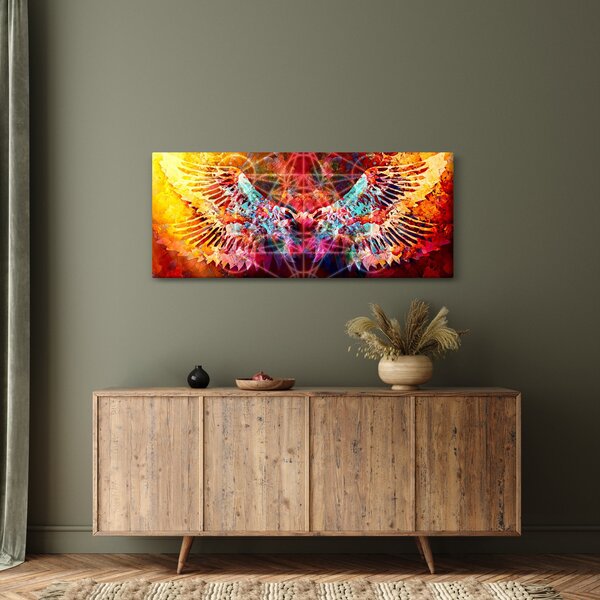 Slika - Merkaba s krili, abstrakcija (120x50 cm)