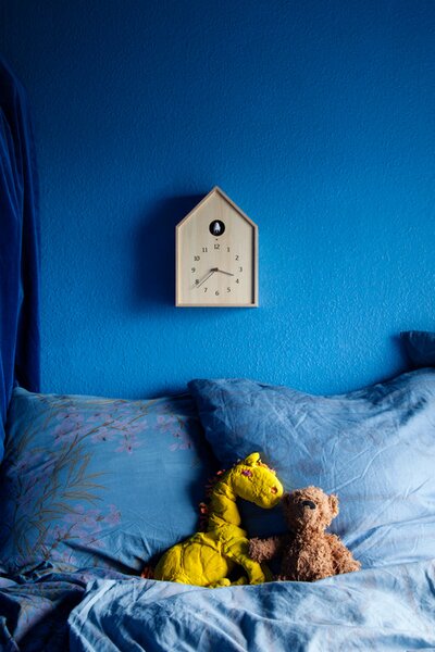 Zidni sat Birdhouse Cuckoo 2 boje