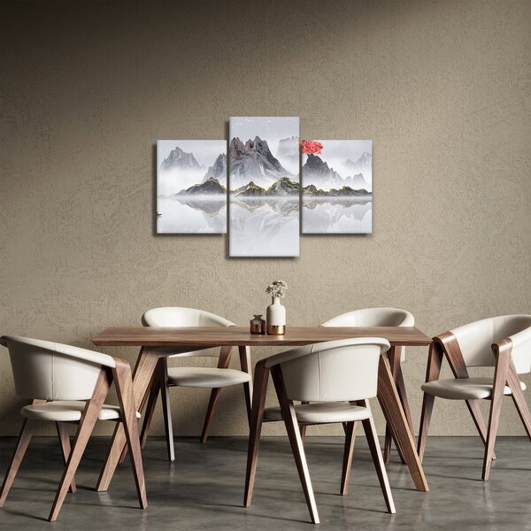 Slika - Gore v megli (90x60 cm)