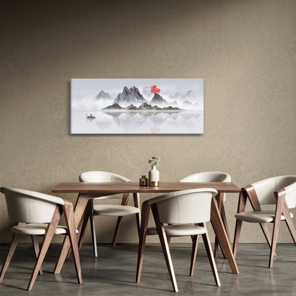 Slika - Gore v megli (120x50 cm)