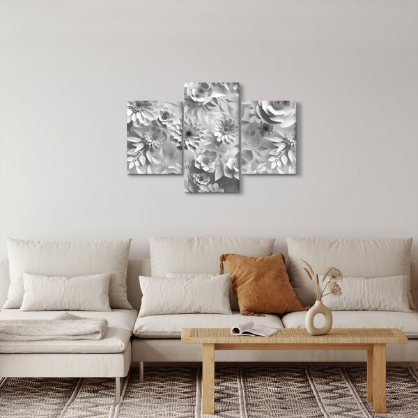 Slika - Bele rože (90x60 cm)