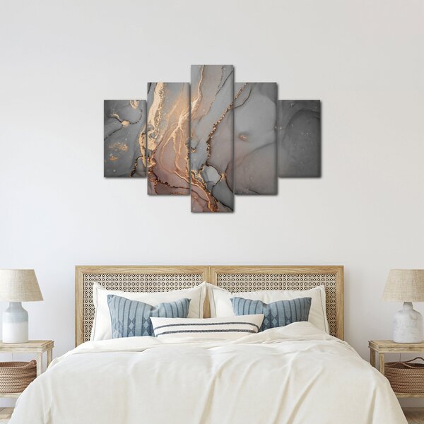 Slika - Sivo-zlat marmor (150x105 cm)