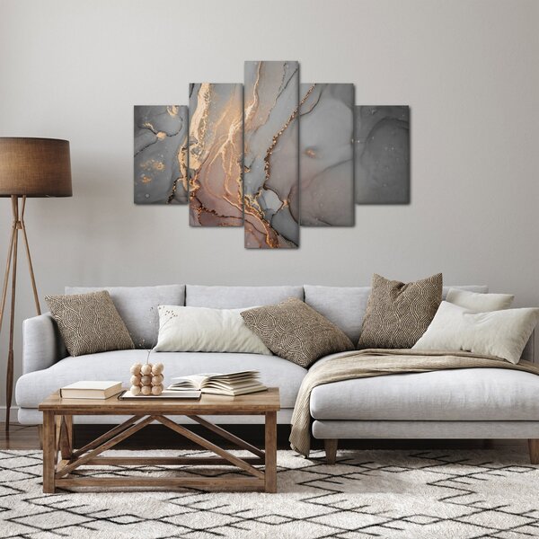 Slika - Sivo-zlat marmor (150x105 cm)