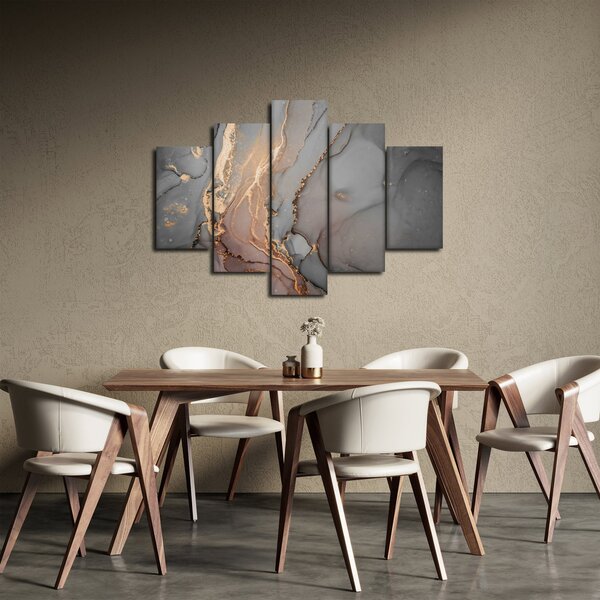 Slika - Sivo-zlat marmor (150x105 cm)