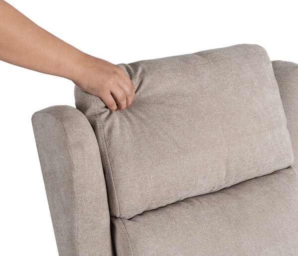 JAKS Masažna fotelja bež tkanina Sebastián