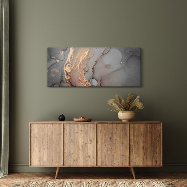 Slika - Sivo-zlat marmor (120x50 cm)