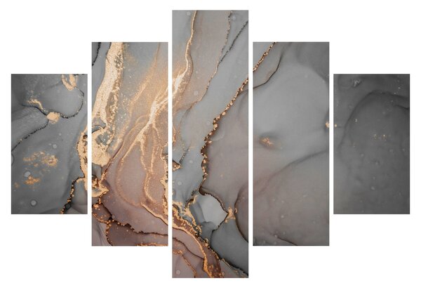 Slika - Sivo-zlat marmor (150x105 cm)