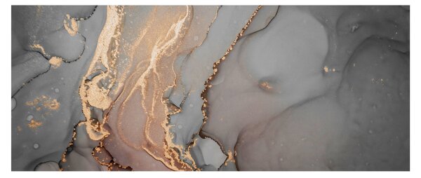 Slika - Sivo-zlat marmor (120x50 cm)