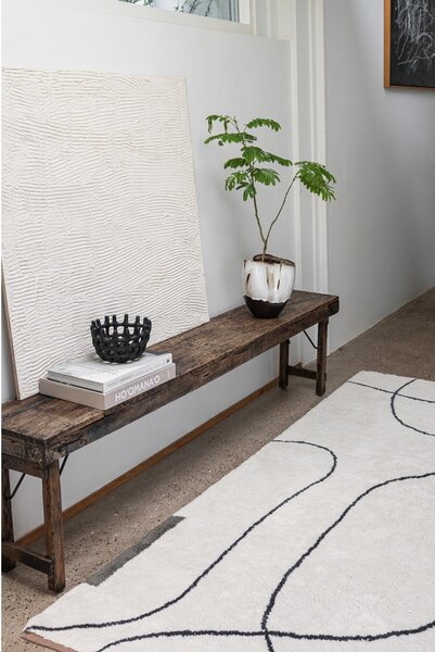 Periv pamučan tepih boje slonovače 140x200 cm Shadow – Mette Ditmer Denmark