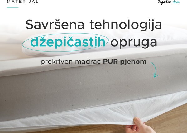 Džepičasta madrac SOMMERA 18 cm 120 x 200 cm Zaštita madraca: BEZ zaštite madraca