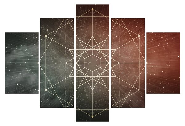 Slika - Kozmični dodekagram (150x105 cm)