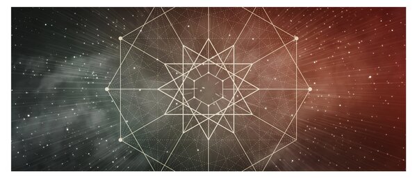 Slika - Kozmični dodekagram (120x50 cm)