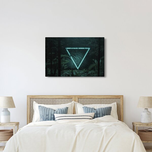 Slika - Neonski trikotnik v džungli (90x60 cm)