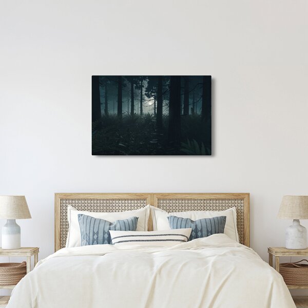 Slika - Praprot v mesečini (90x60 cm)