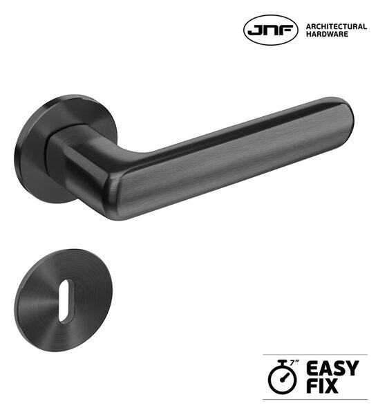 Kvaka JNF Bergen Easy Fix titanium black · materijal: inox · rozeta: ključ / cilindar / WC Ključ
