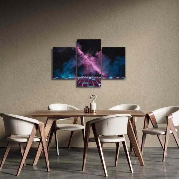 Slika - Rožnato moder dim (90x60 cm)