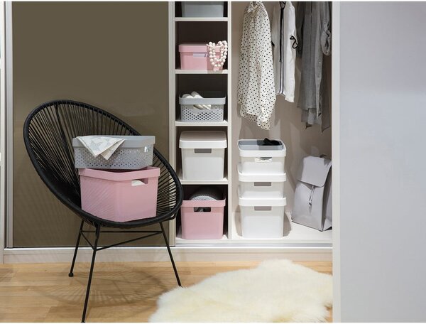 Bijela kutija za odlaganje s poklopcem Curver Infinity, 45 l