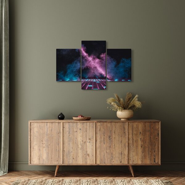 Slika - Rožnato moder dim (90x60 cm)