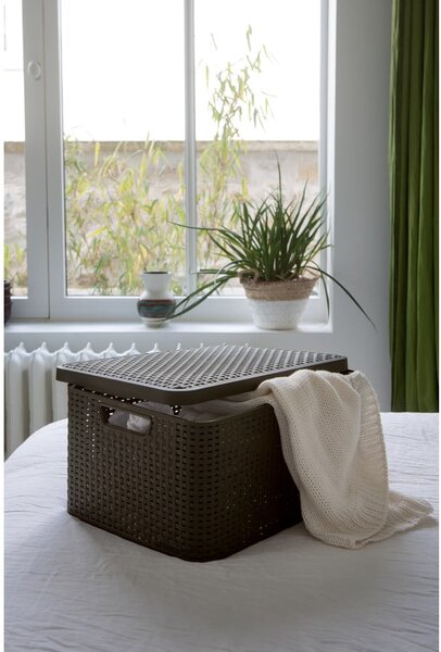 Siva plastična kutija za pohranu s poklopcem 33x44,5x25 cm Style – Curver