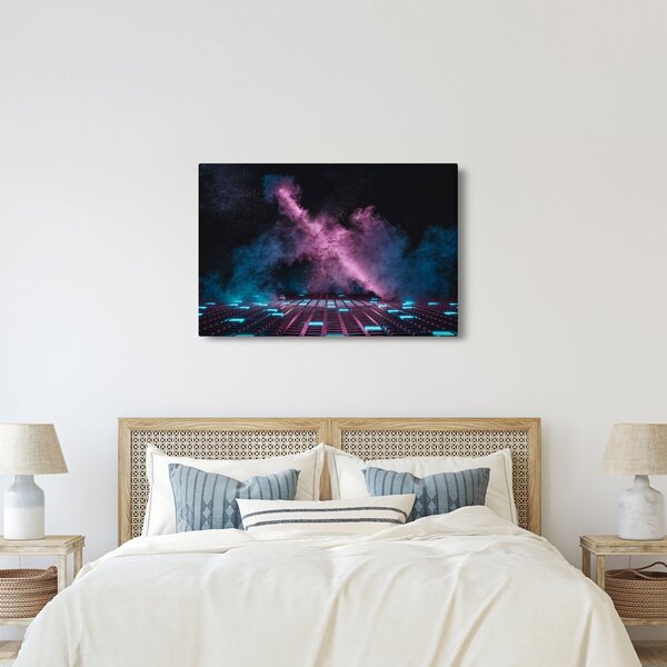 Slika - Rožnato moder dim (90x60 cm)