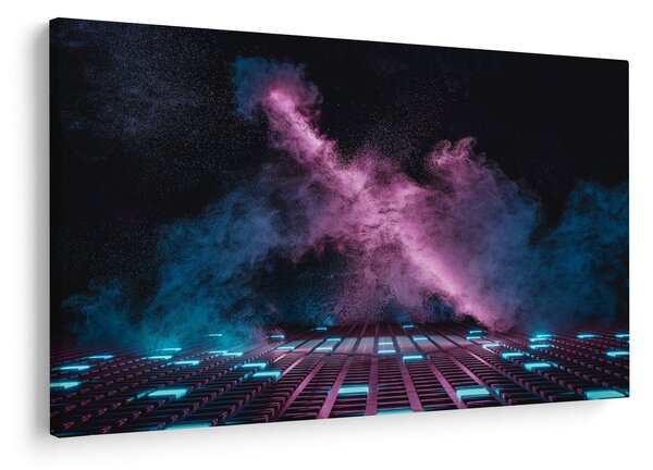 Slika - Rožnato moder dim (90x60 cm)