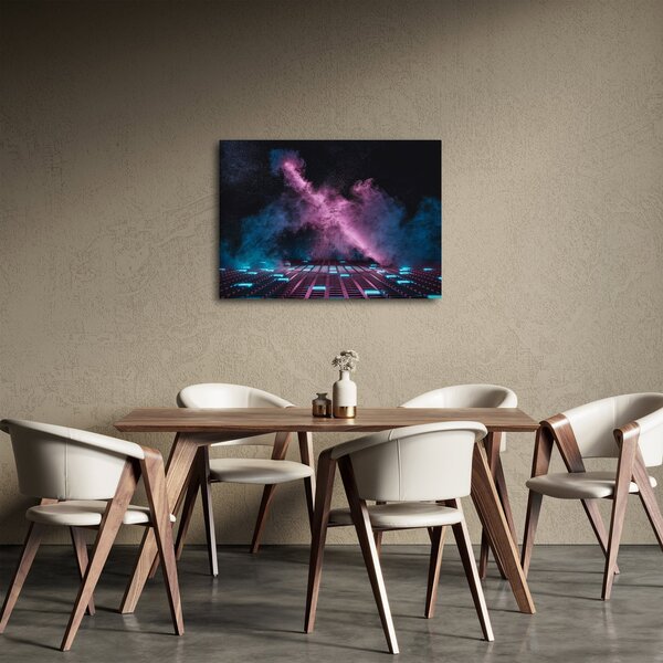 Slika - Rožnato moder dim (70x50 cm)