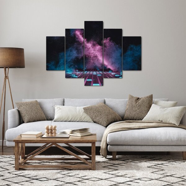Slika - Rožnato moder dim (150x105 cm)