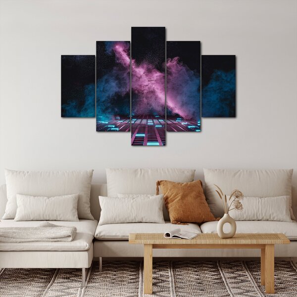 Slika - Rožnato moder dim (150x105 cm)