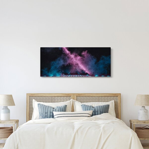 Slika - Rožnato moder dim (120x50 cm)